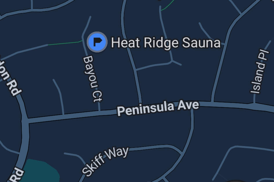 Map showing location of heat ridge sauna in Heathridge